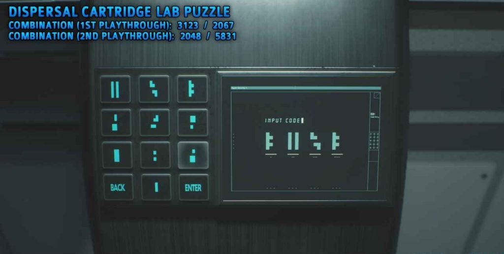 resident evil 2 input code lab claire