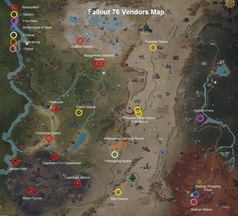 Fallout 76 Vendor Location