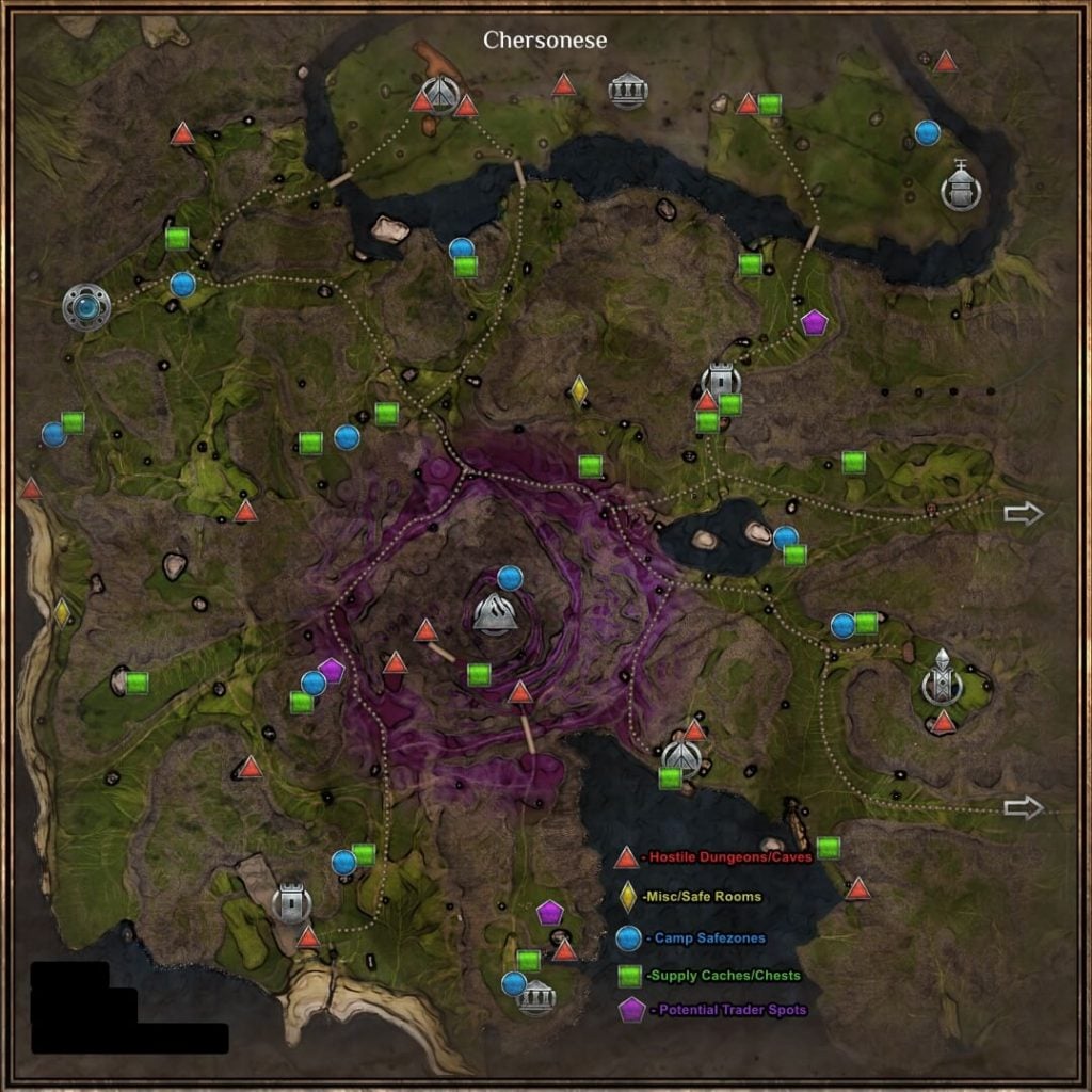 Outward - Labelled Map of Chersonese - naguide