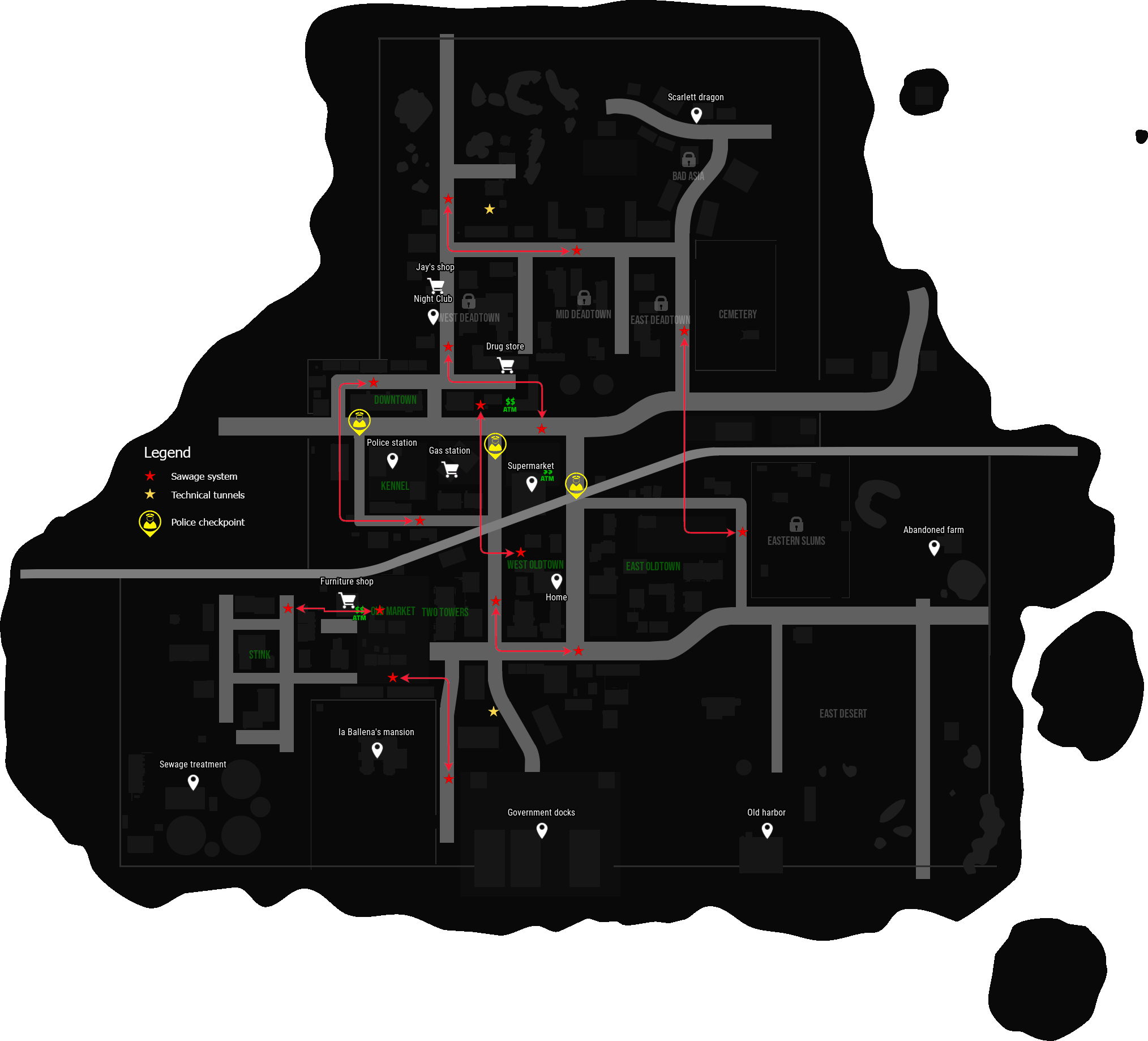 Drug Dealer Simulator Map of ghetto