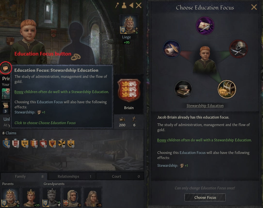 Crusader Kings III Skills Traits and Lifestyle Focus 3