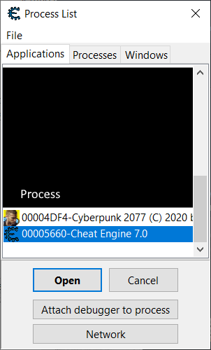 Cyberpunk 2077 Cheat Engine