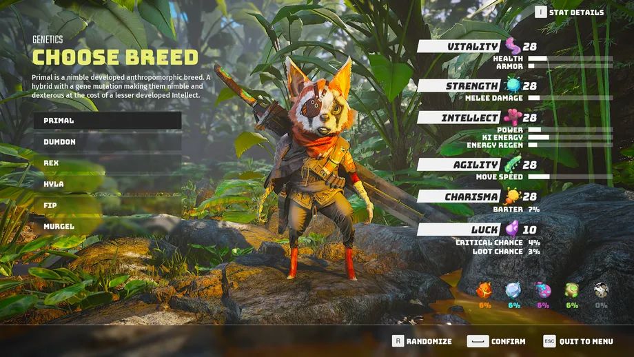 BIOMUTANT Character Creation 1