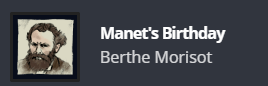 Manet's Birthday Achievement