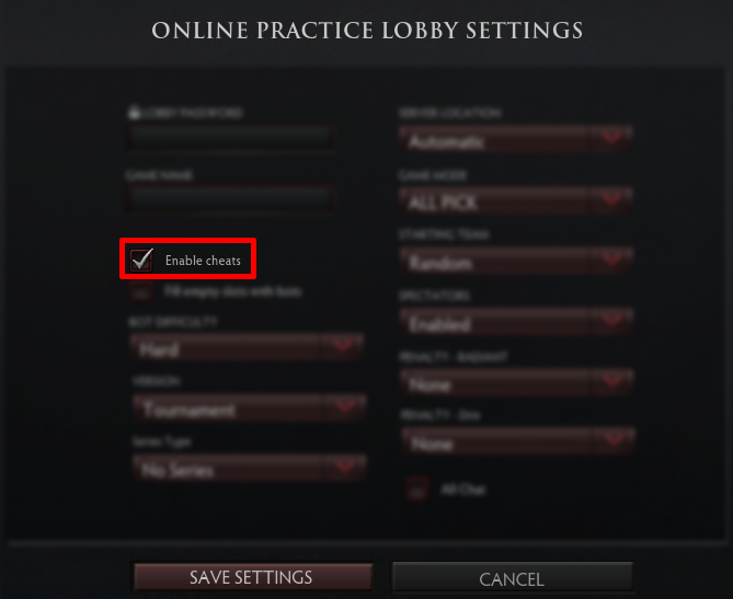 How to Enable Cheats in DOTA 2?