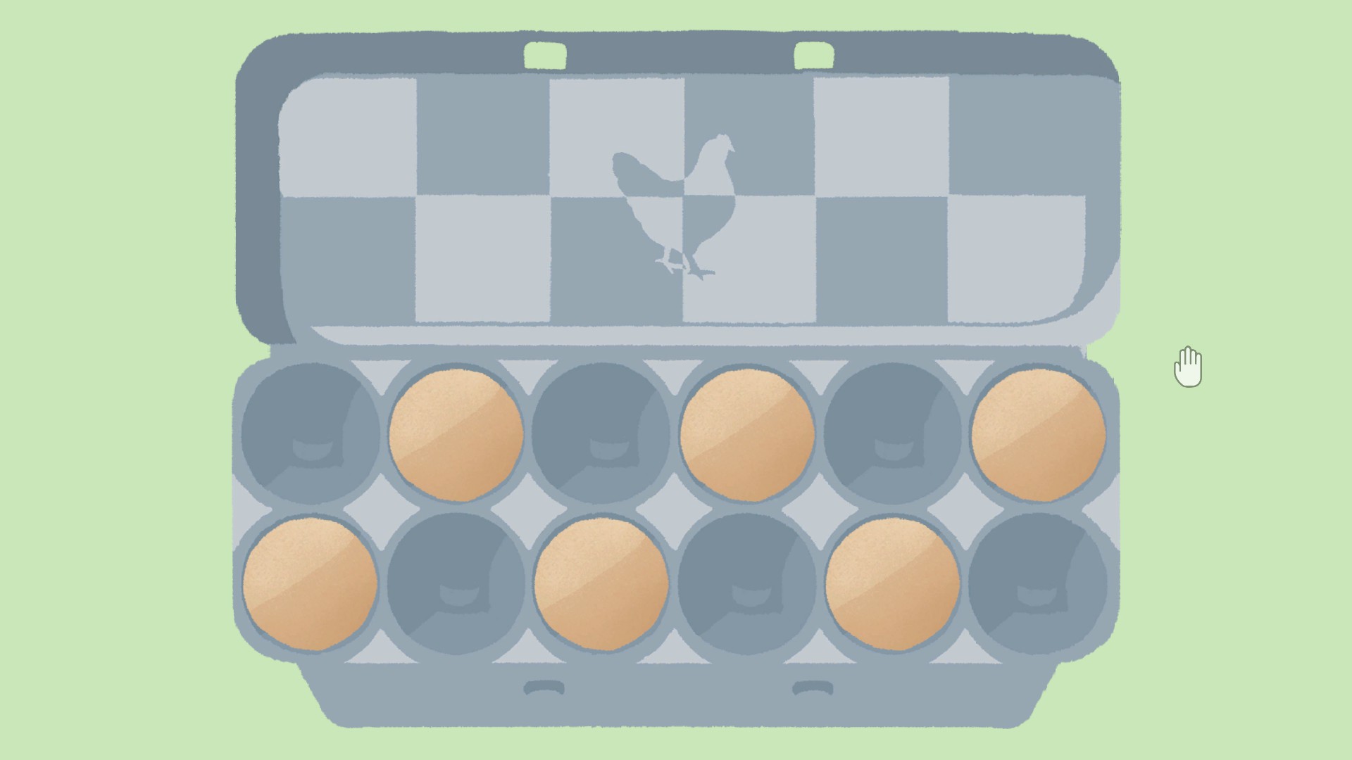 The solution of the Eggs Puzzle in the second chapter of the game A Little to the Left