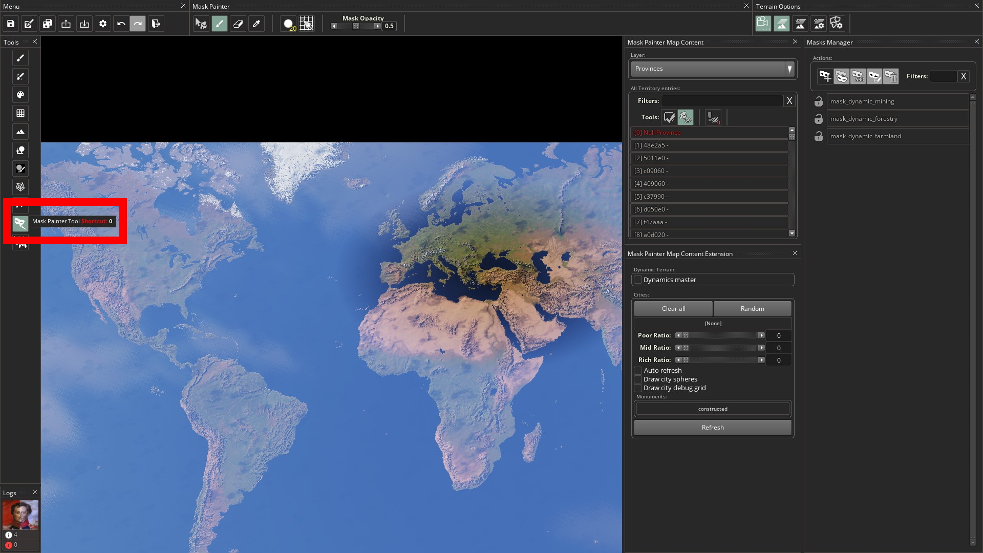 How to move settlements in the map editor