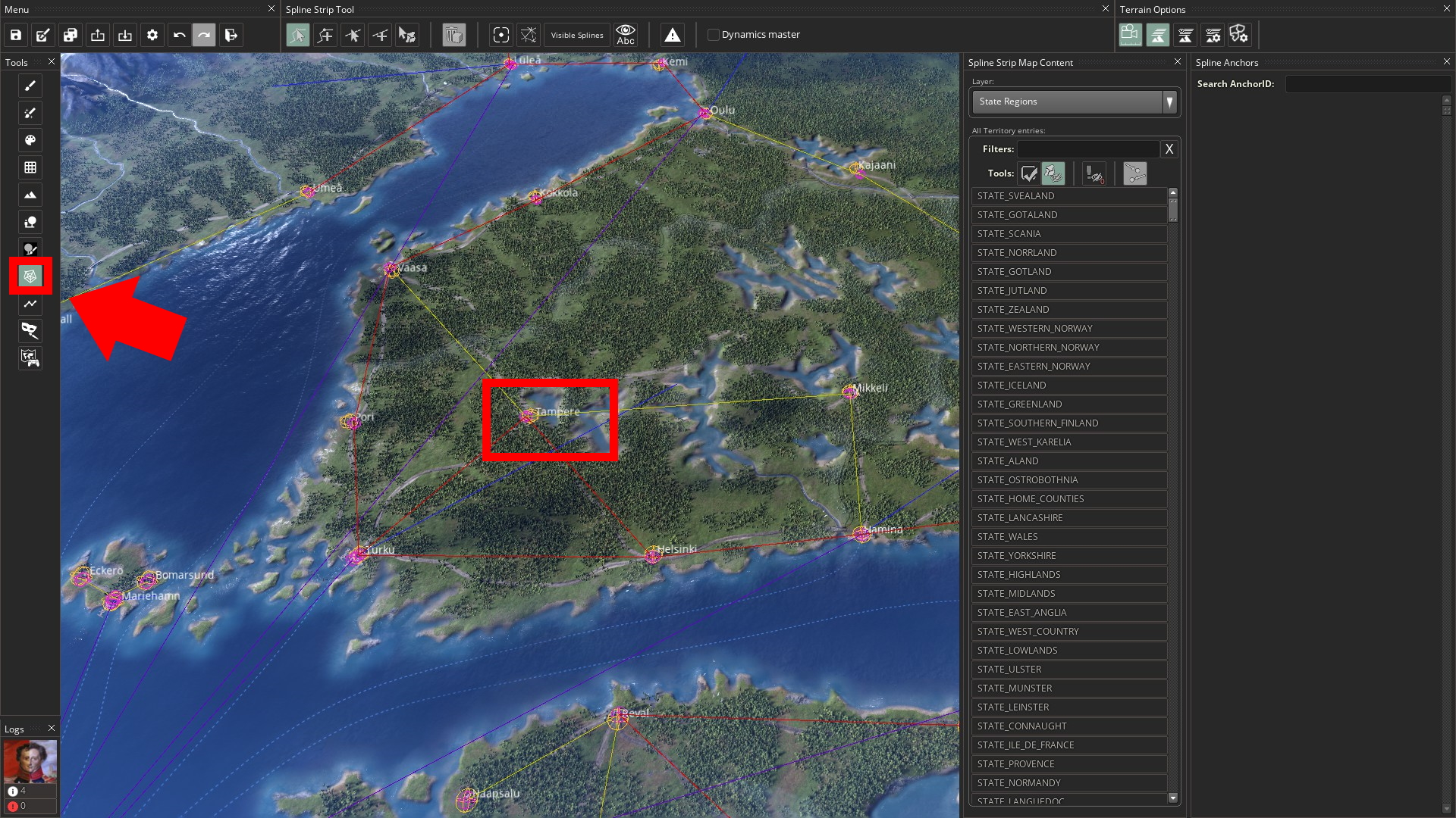 How to move settlements in the map editor