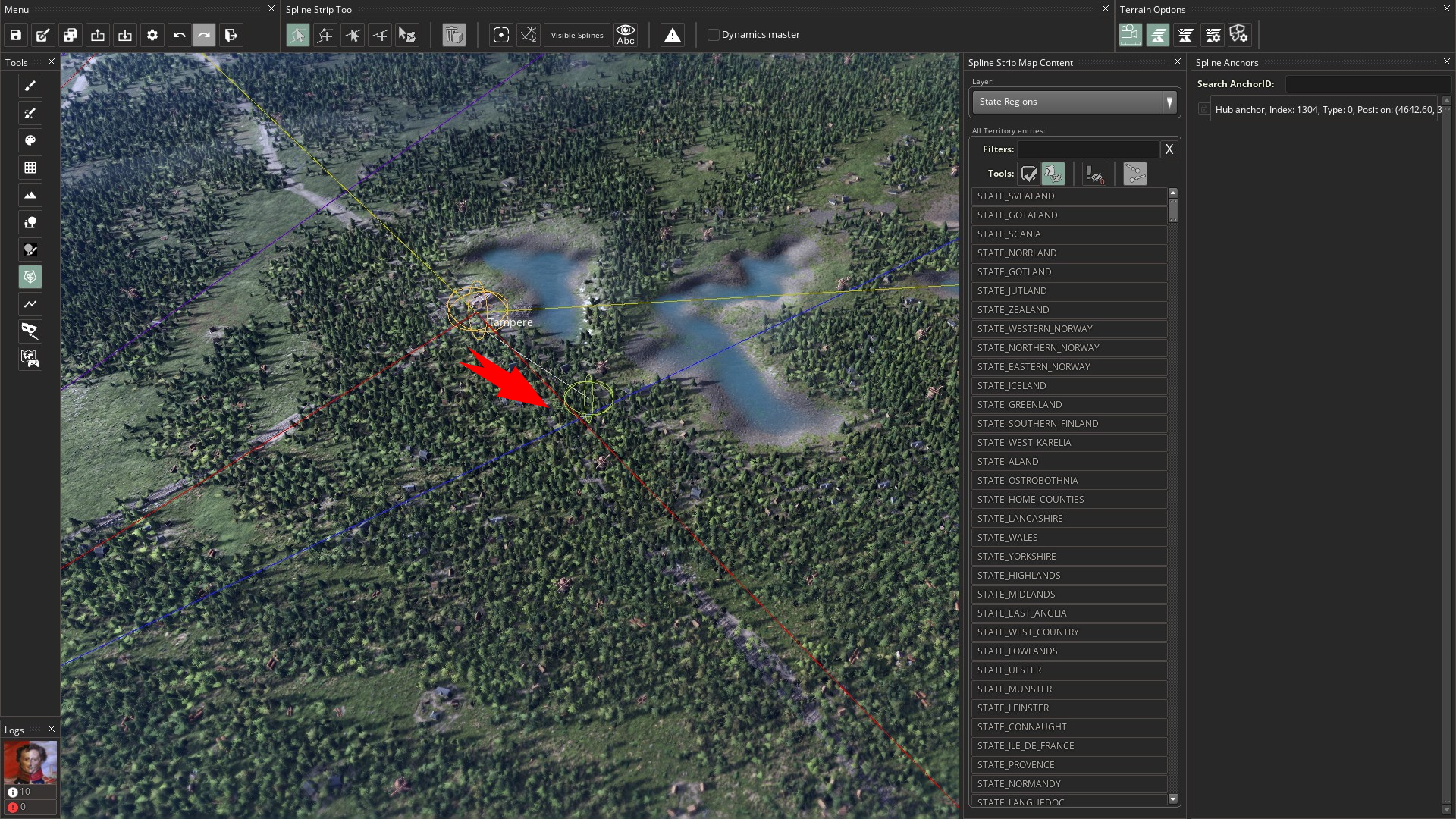 How to move settlements in the map editor