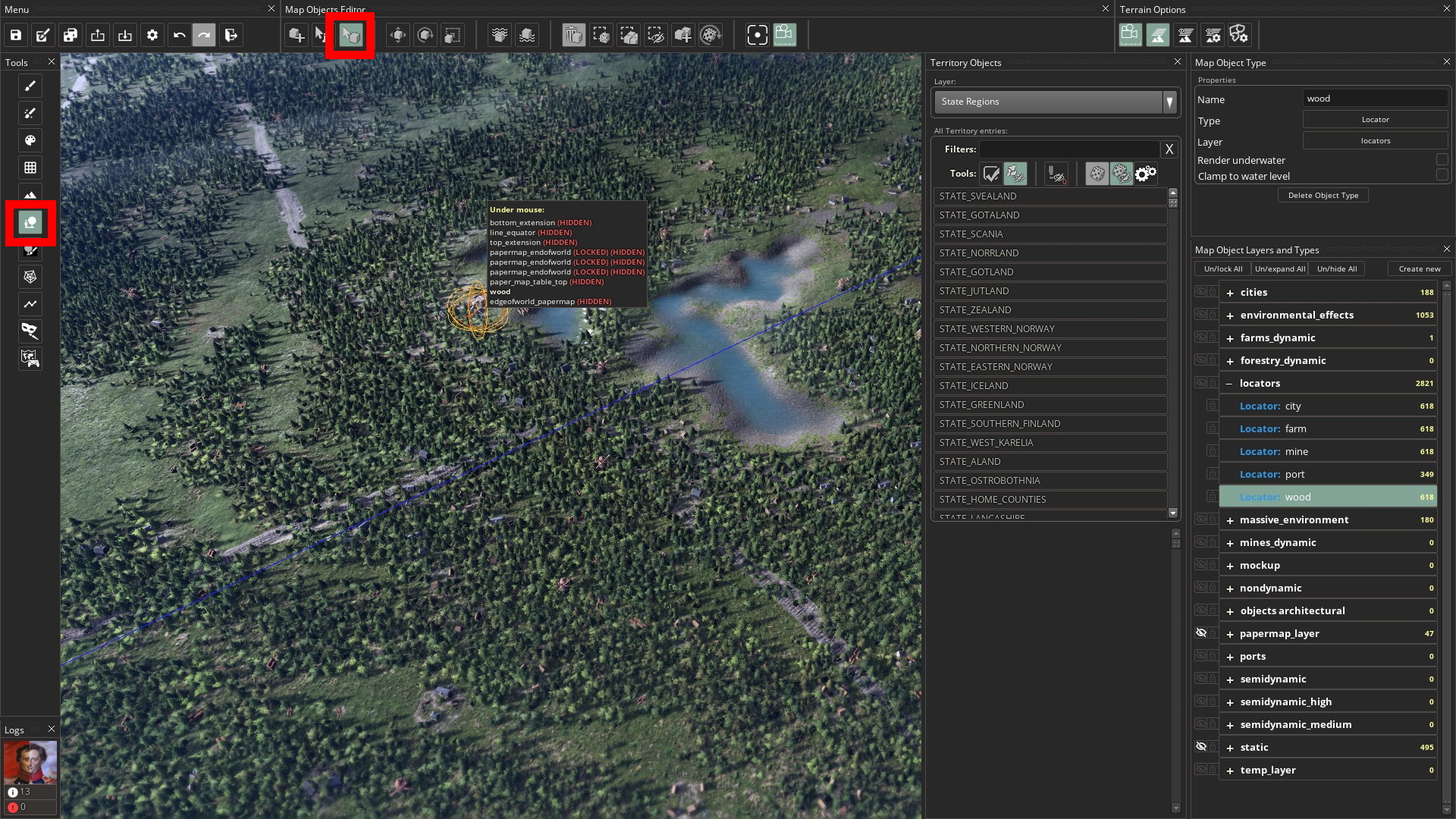 How to move settlements in the map editor