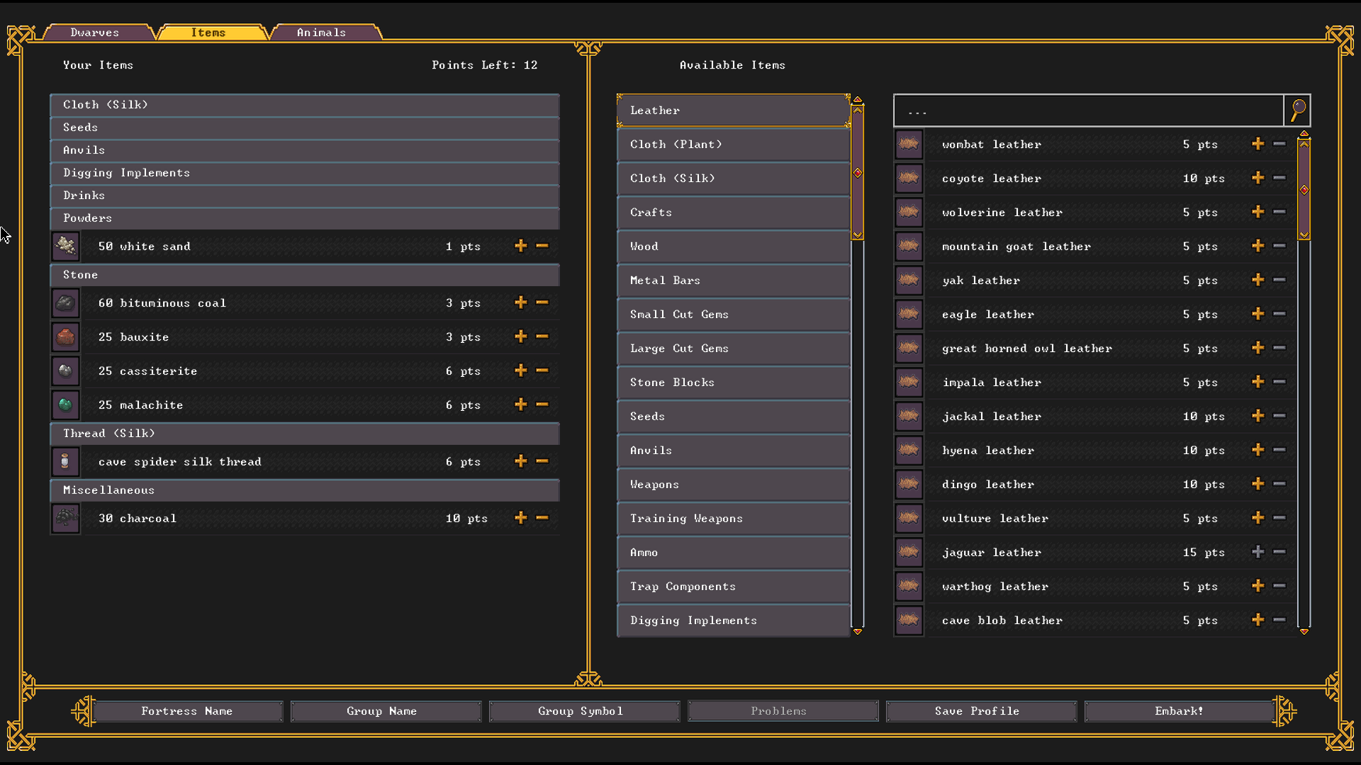 Dwarven Lord Venture party (Embark Profile)