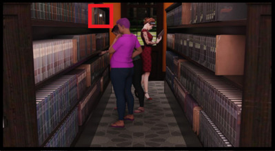 The location of the hidden buttons in Episoda 6 Book Sorting guide