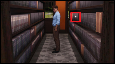 The location of the hidden buttons in Episoda 6 Book Sorting guide