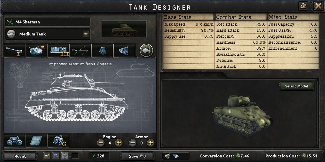 Hearts of Iron 4 best Division Templates & Tank Design (No Step Back)