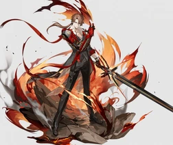 Flame TYR character in S Tier in current patch in Aether Gazer game