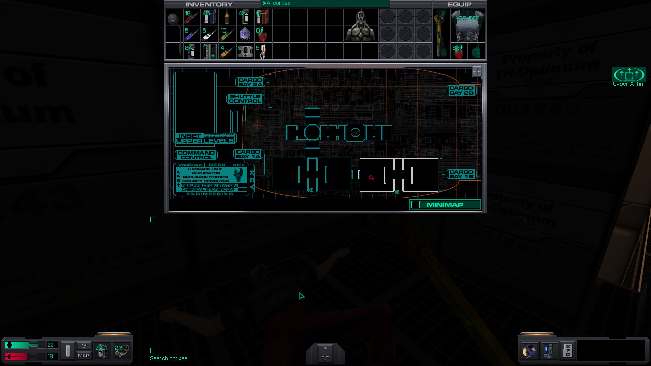 Where to find all misc cyber module in System Shock 2