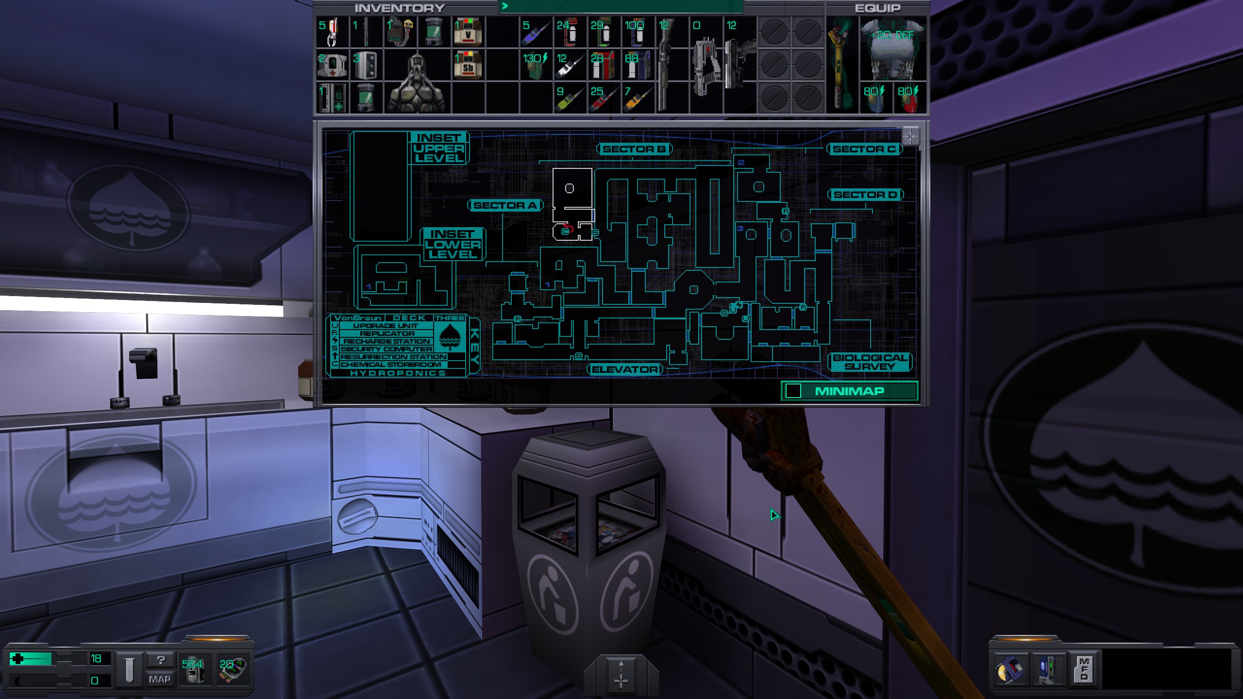 Where to find all misc cyber module in System Shock 2