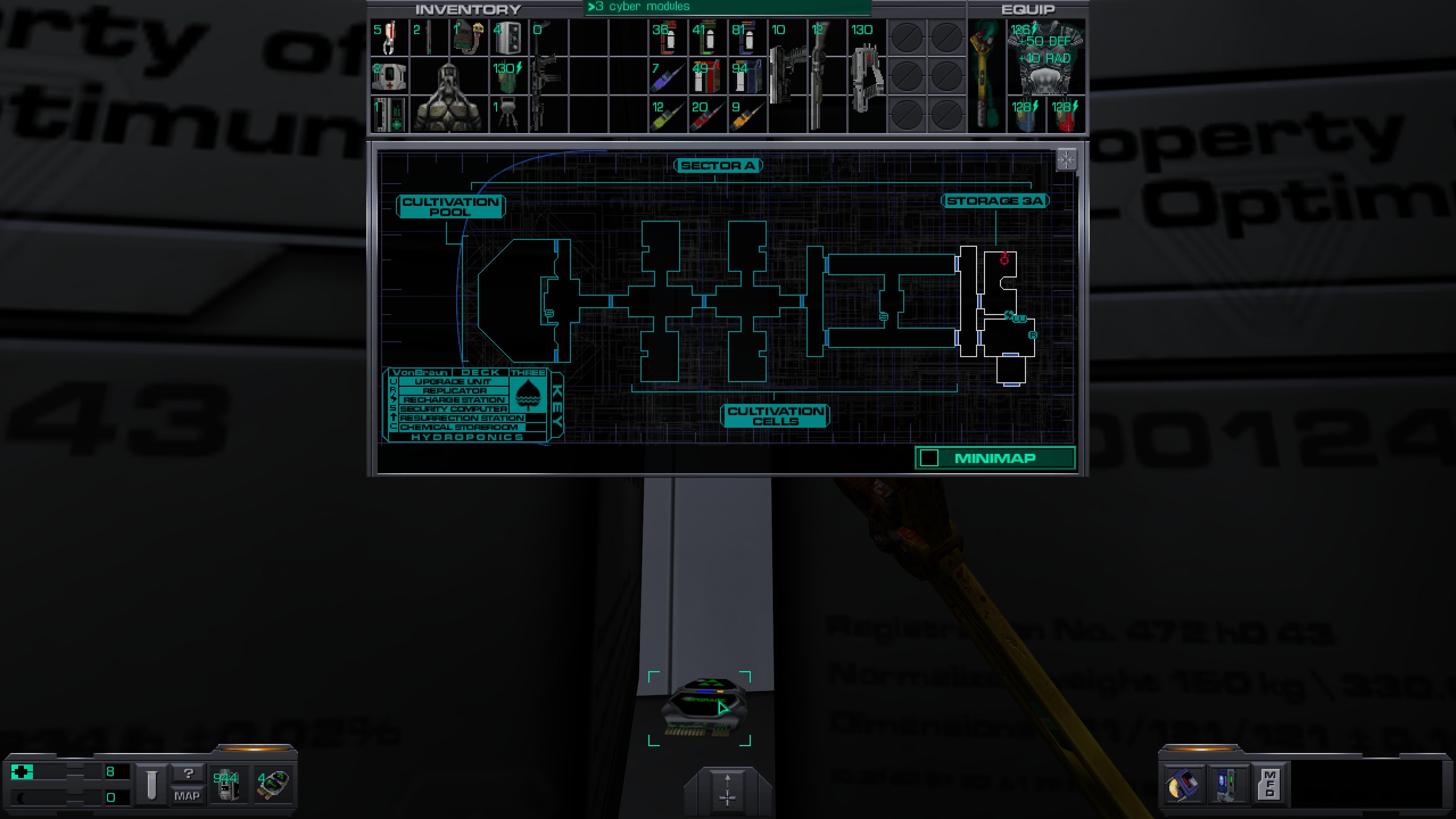 Where to find all misc cyber module in System Shock 2