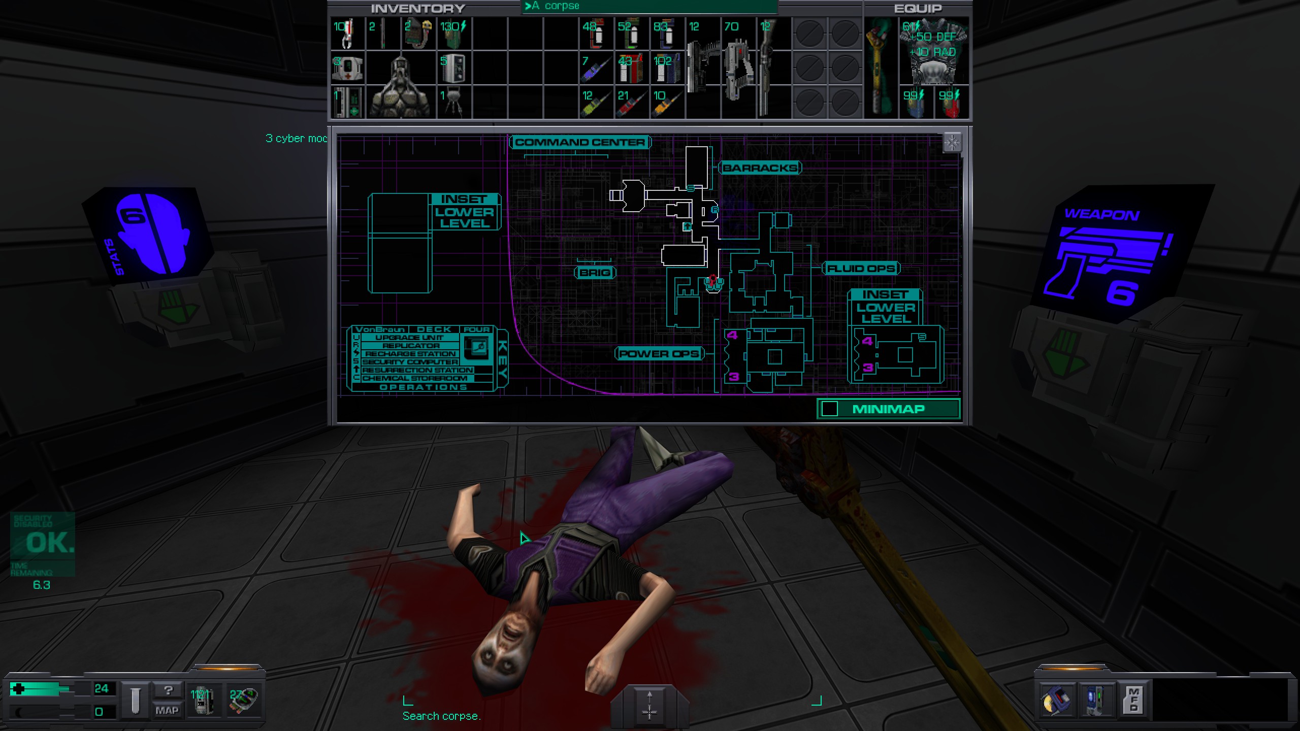 Where to find all misc cyber module in System Shock 2