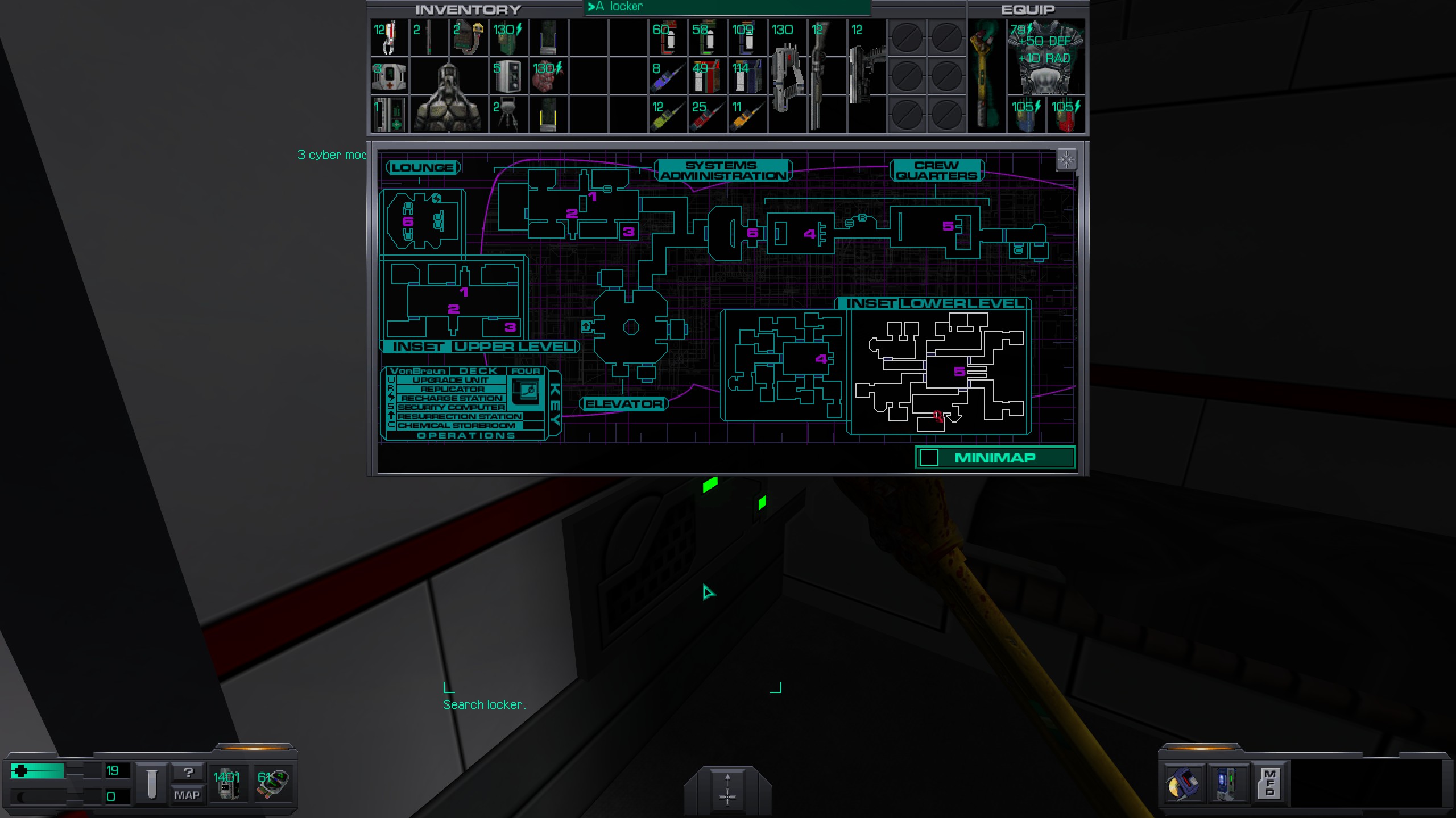 Where to find all misc cyber module in System Shock 2