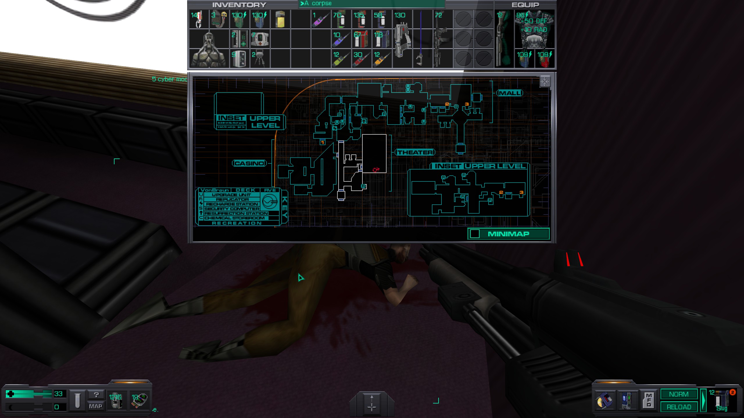 Where to find all misc cyber module in System Shock 2