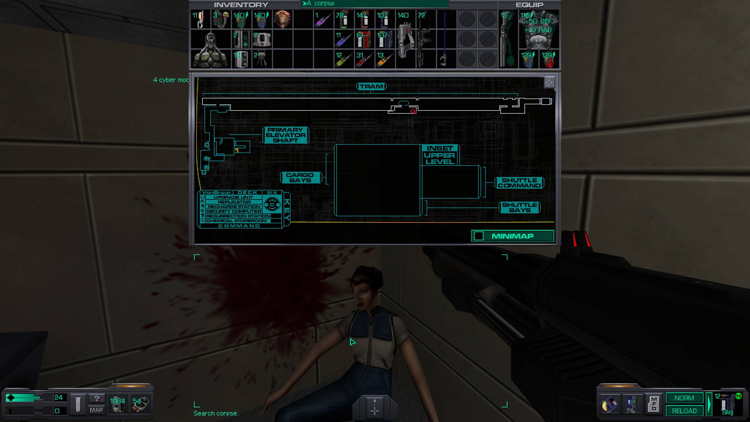 Where to find all misc cyber module in System Shock 2