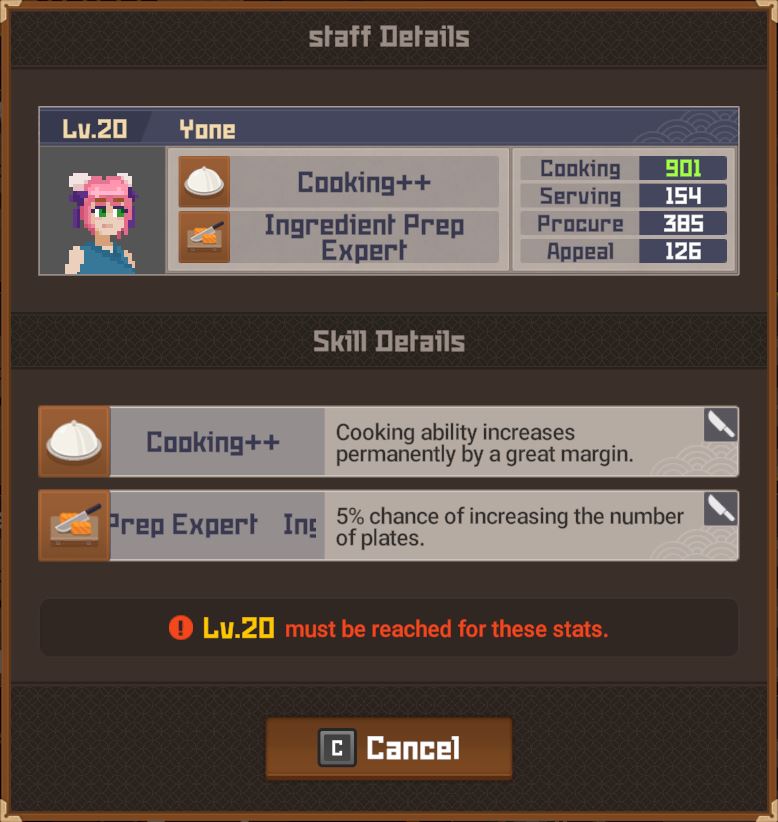 Details on the materials, staff, sushi bar and recipes in DAVE THE DIVER