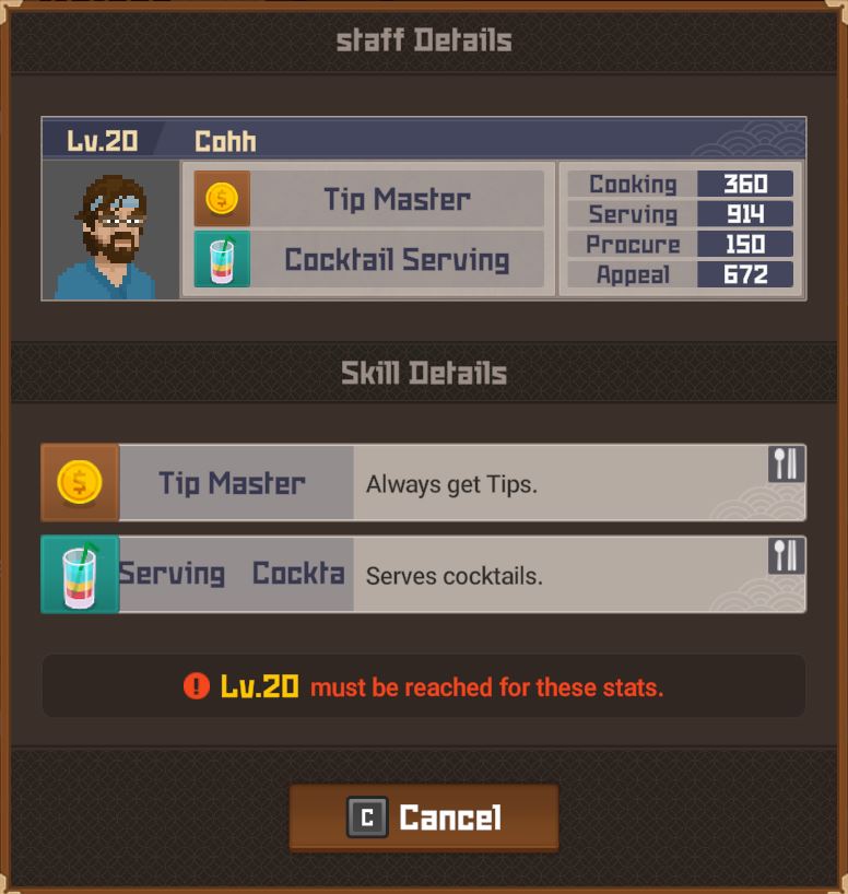 Details on the materials, staff, sushi bar and recipes in DAVE THE DIVER