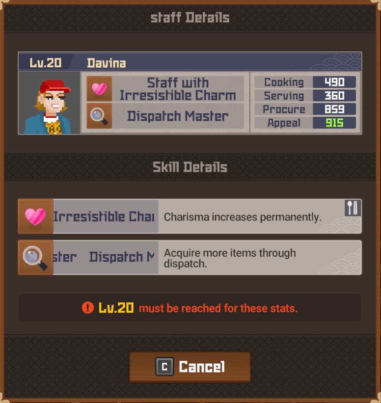 Details on the materials, staff, sushi bar and recipes in DAVE THE DIVER