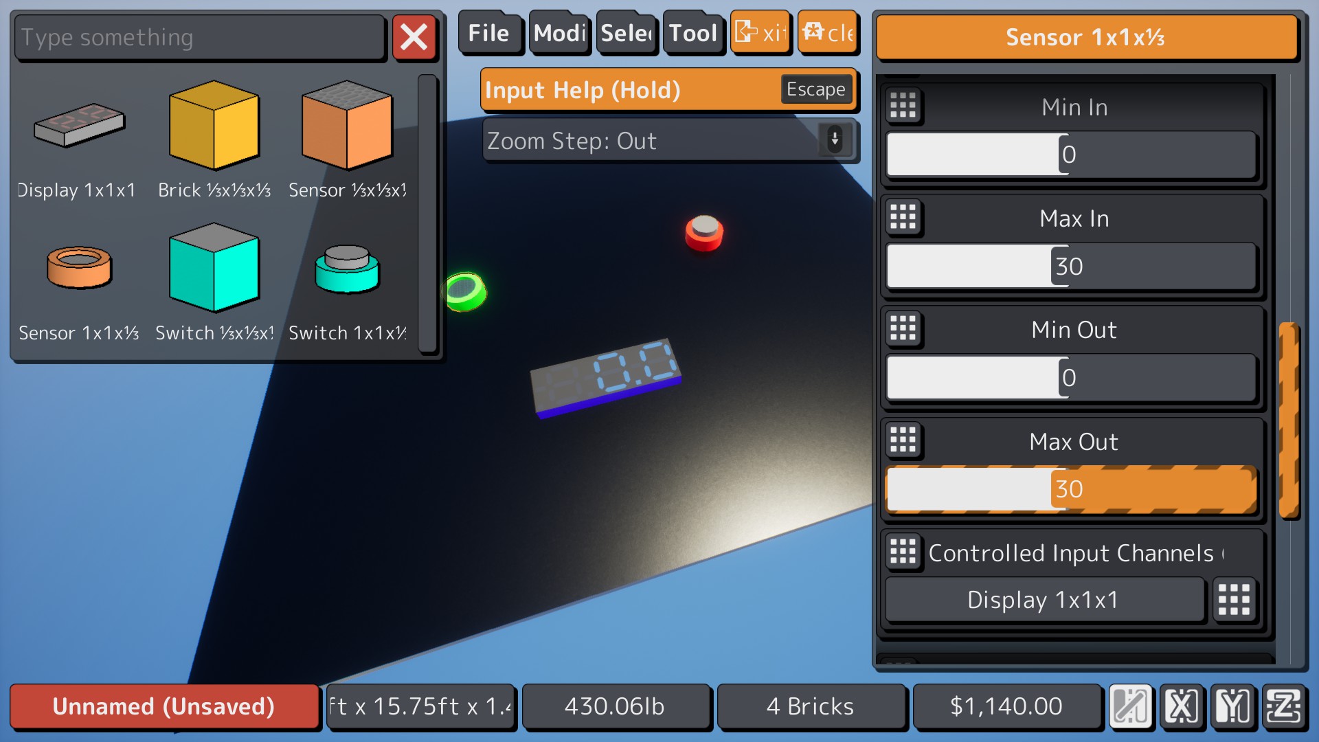 How to use Displays and Time Sensors to make a Timer in Brick Rigs