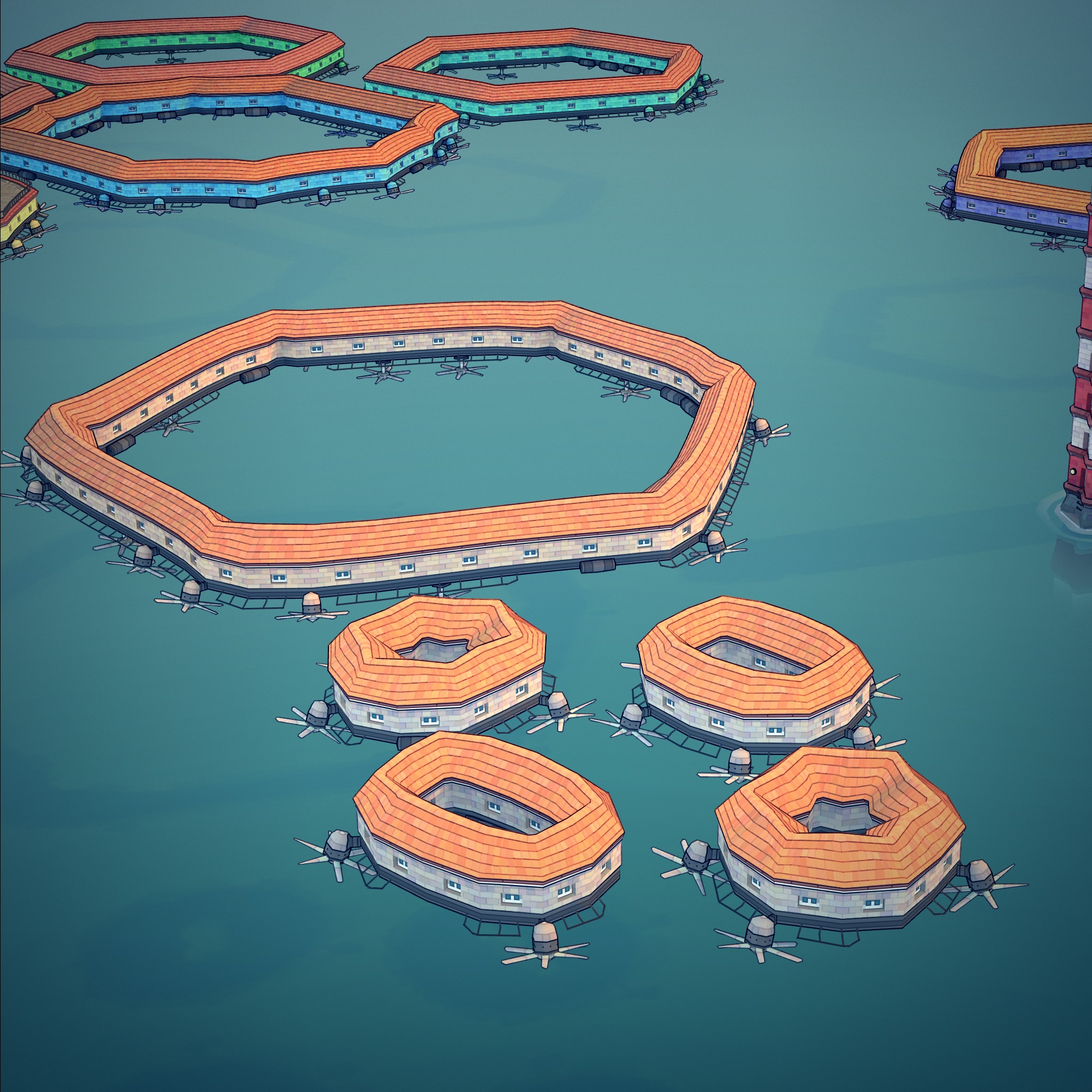 Guide to Floating Rings and Lighthouse in Townscaper