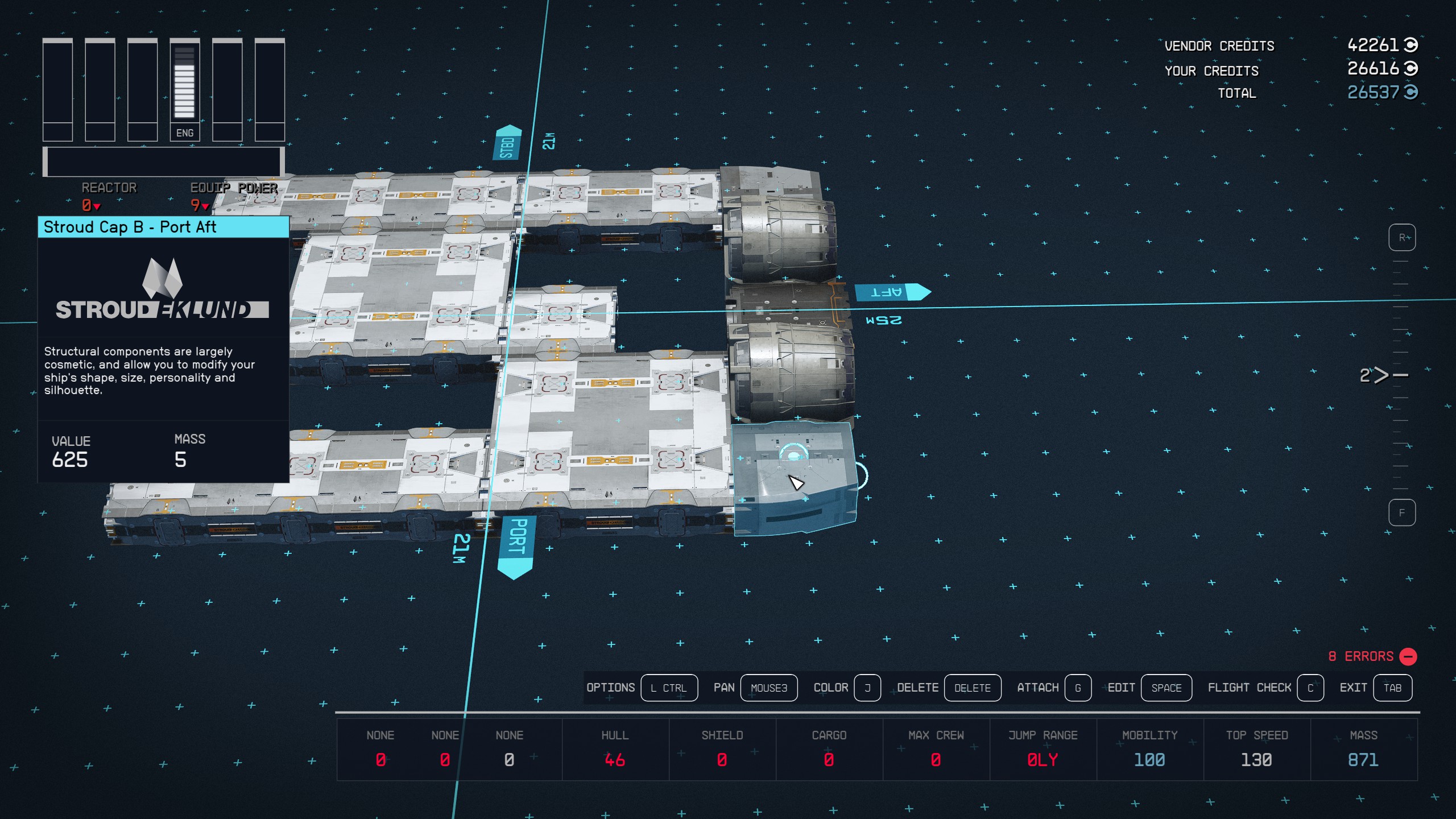 How to build Ebon Hawk for wandering the Settled Systems in Starfield