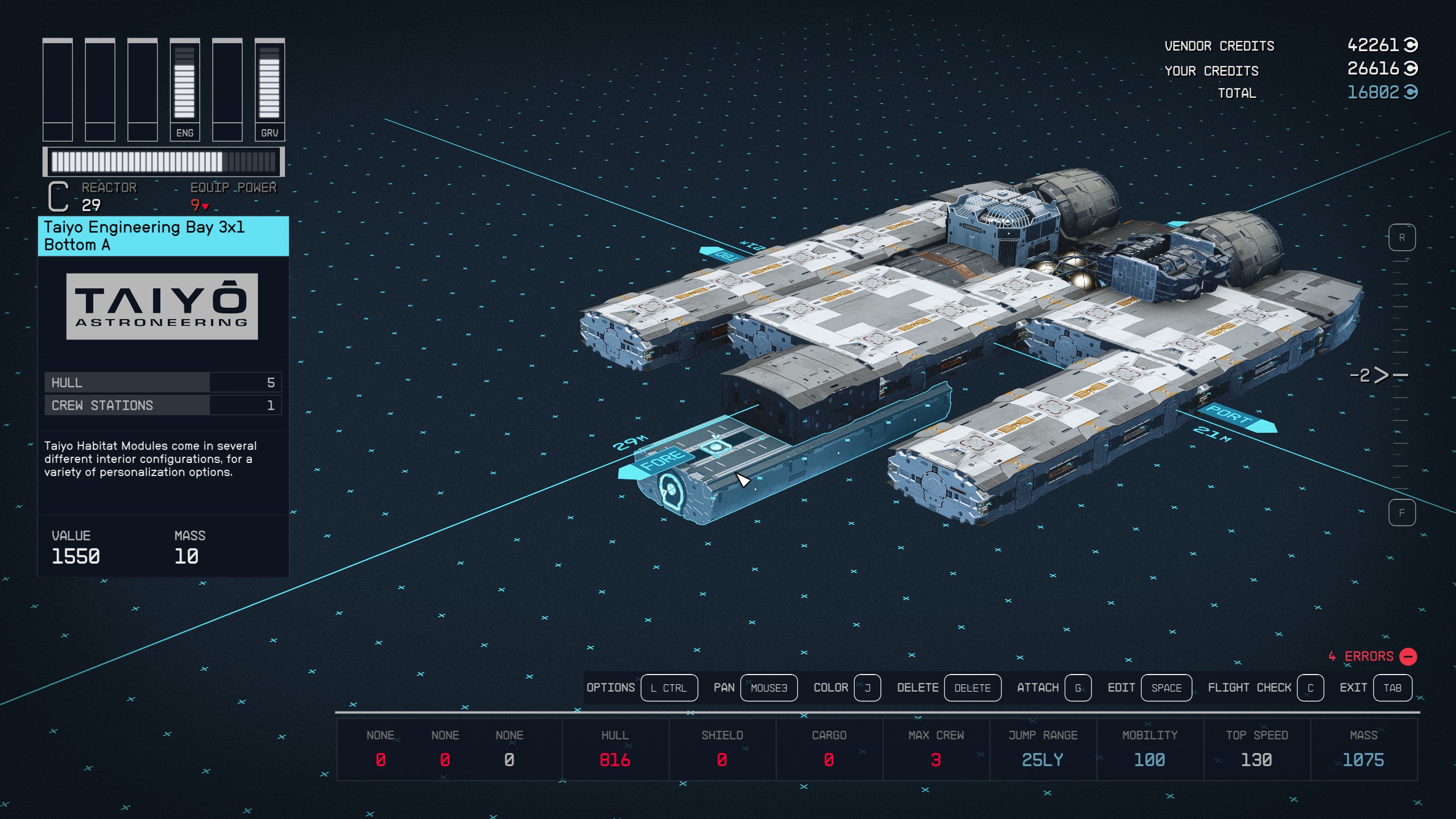 How to build Ebon Hawk for wandering the Settled Systems in Starfield