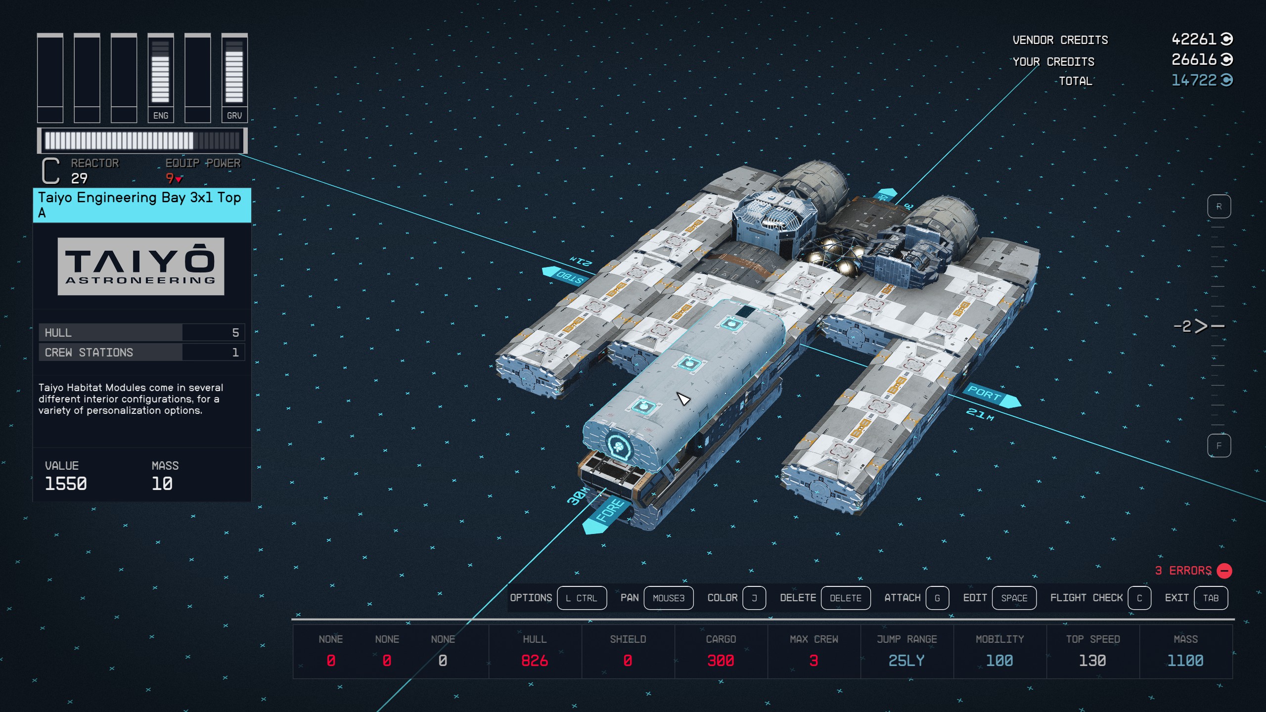 How to build Ebon Hawk for wandering the Settled Systems in Starfield