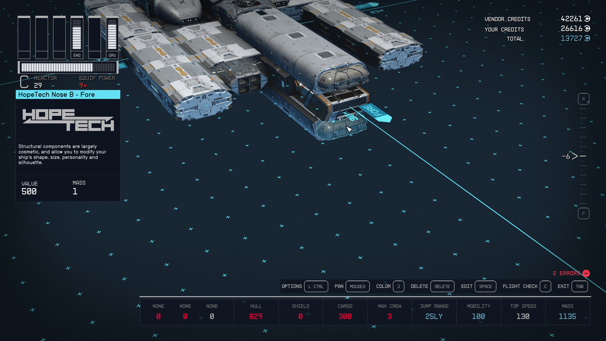 How to build Ebon Hawk for wandering the Settled Systems in Starfield