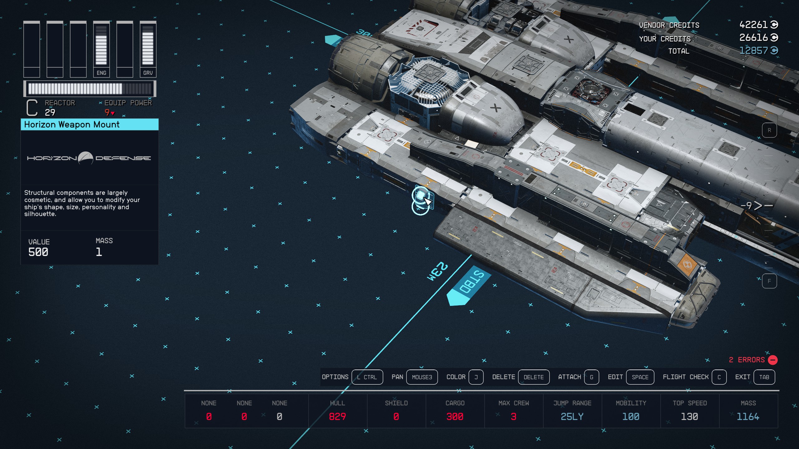 How to build Ebon Hawk for wandering the Settled Systems in Starfield