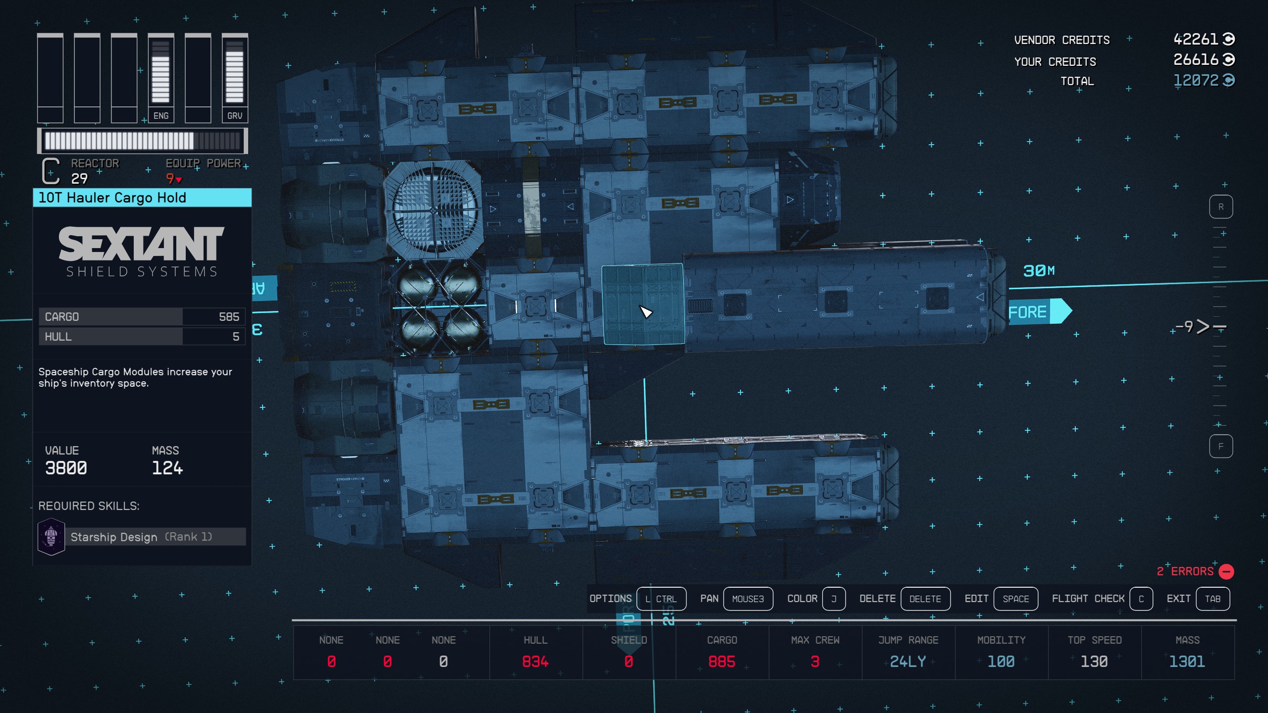 How to build Ebon Hawk for wandering the Settled Systems in Starfield