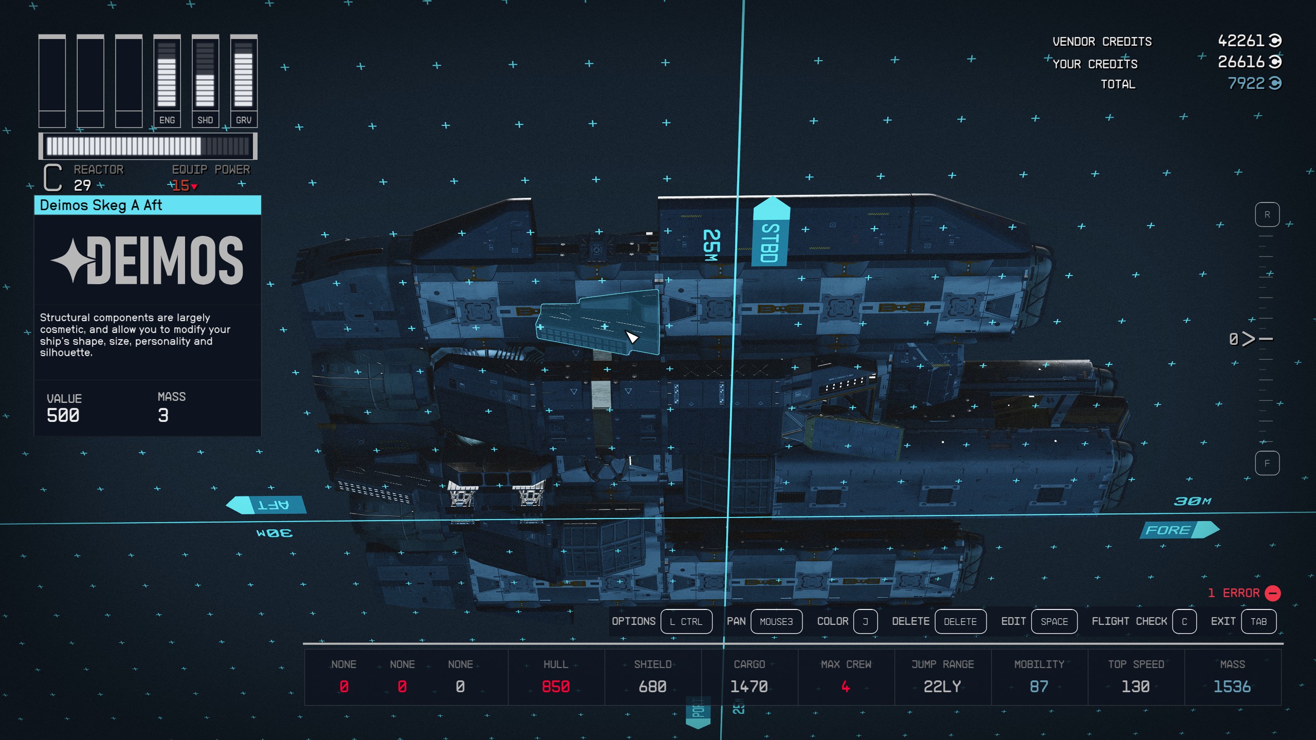 How to build Ebon Hawk for wandering the Settled Systems in Starfield