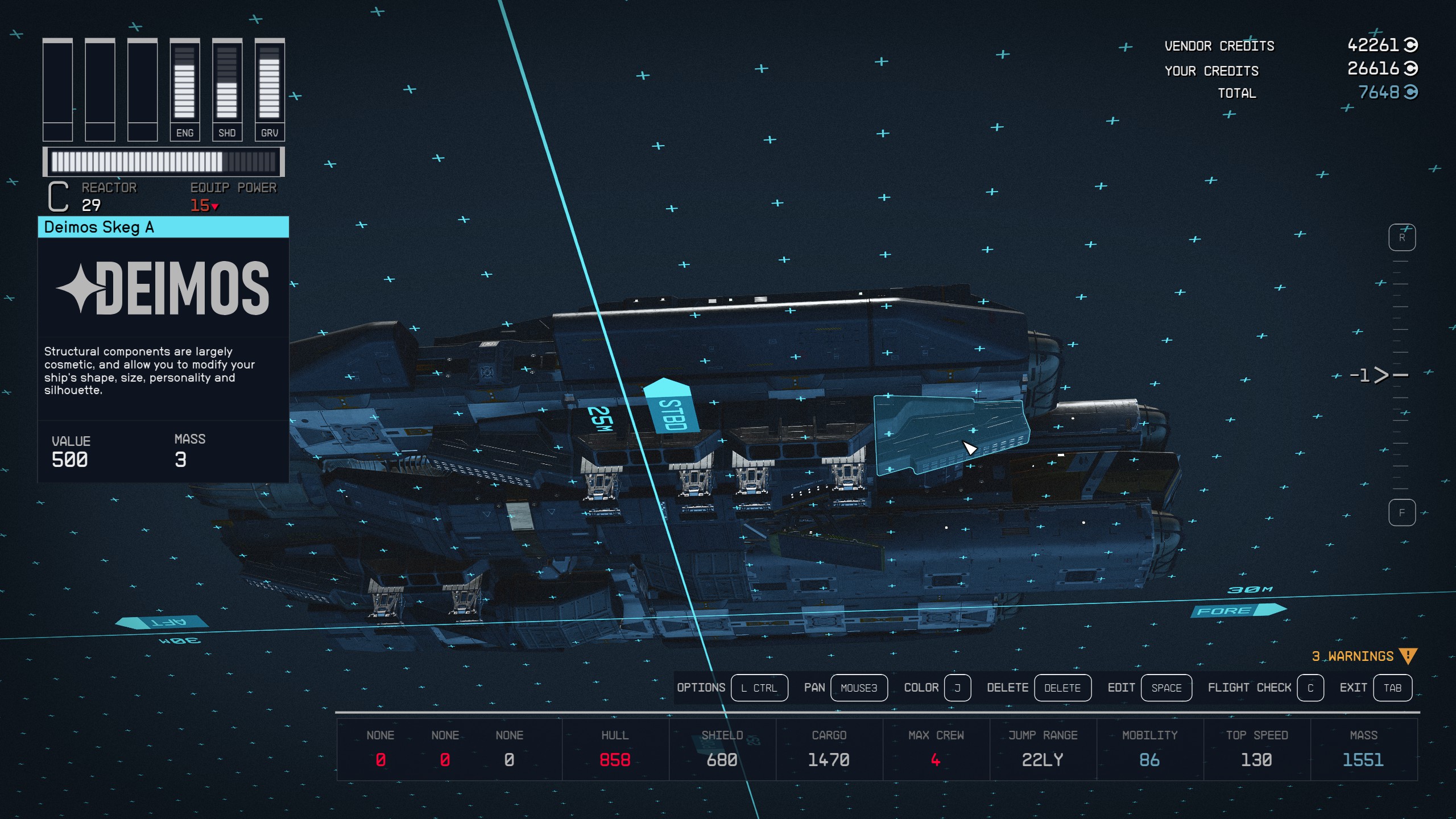 How to build Ebon Hawk for wandering the Settled Systems in Starfield