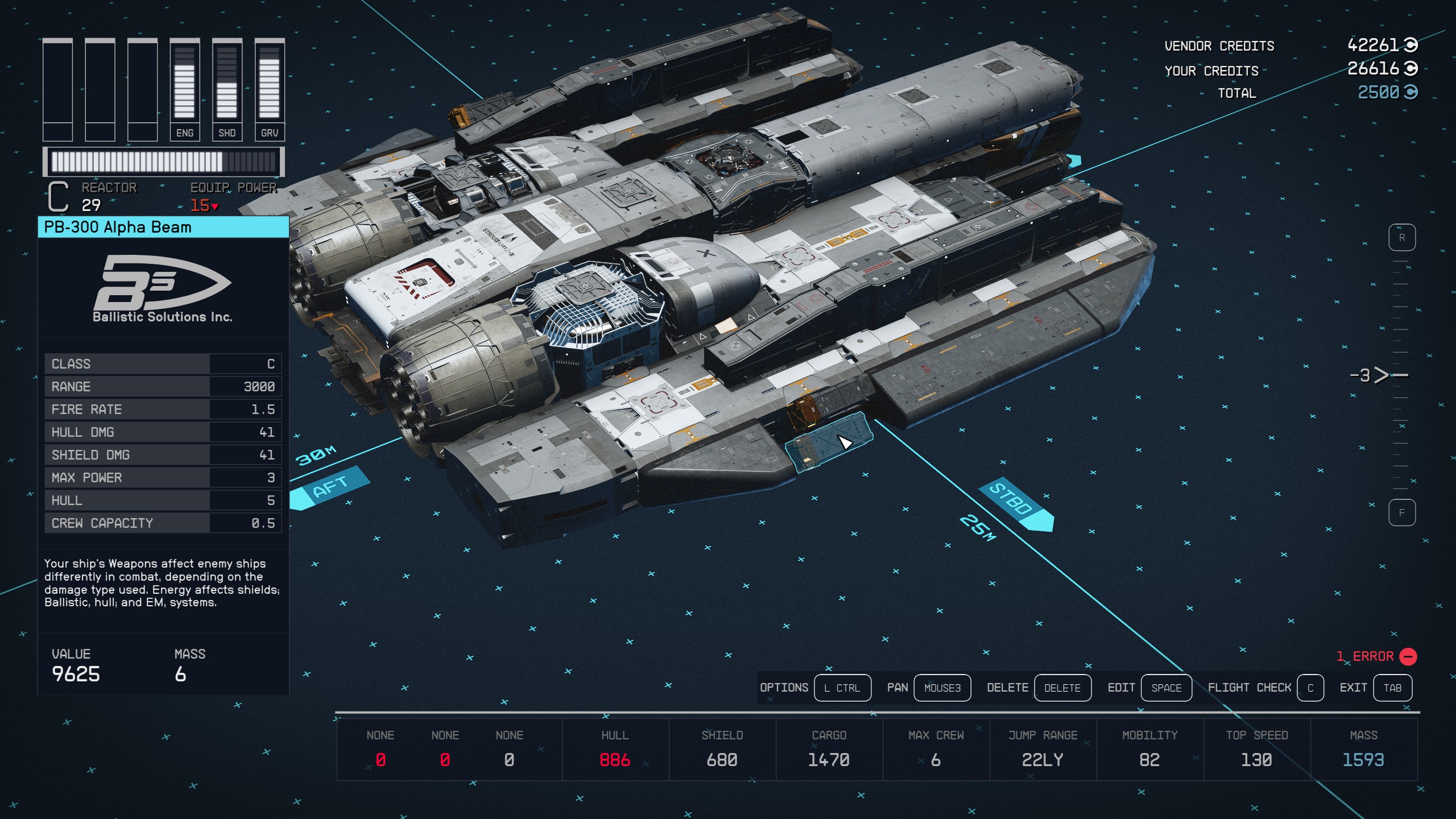 How to build Ebon Hawk for wandering the Settled Systems in Starfield