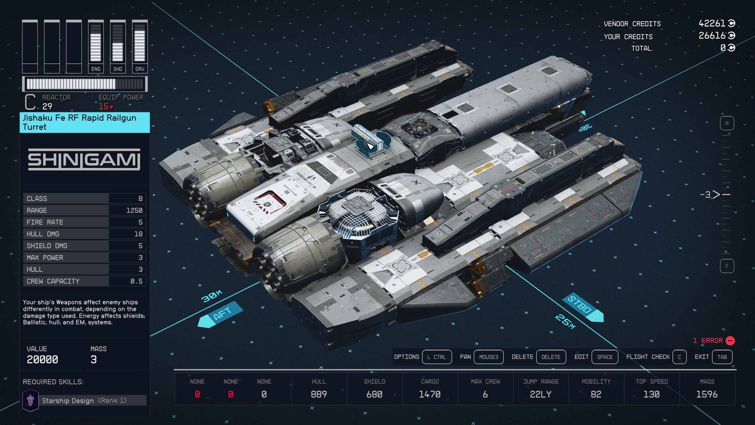 How to build Ebon Hawk for wandering the Settled Systems in Starfield