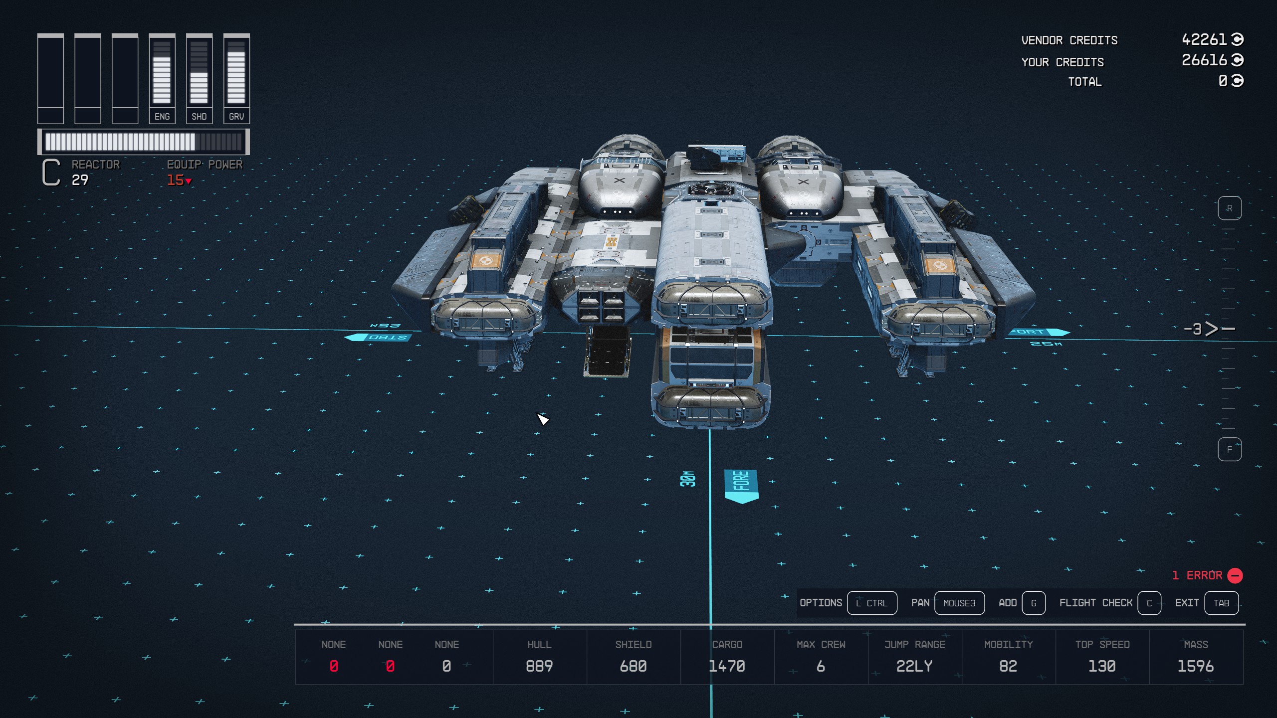 How to build Ebon Hawk for wandering the Settled Systems in Starfield