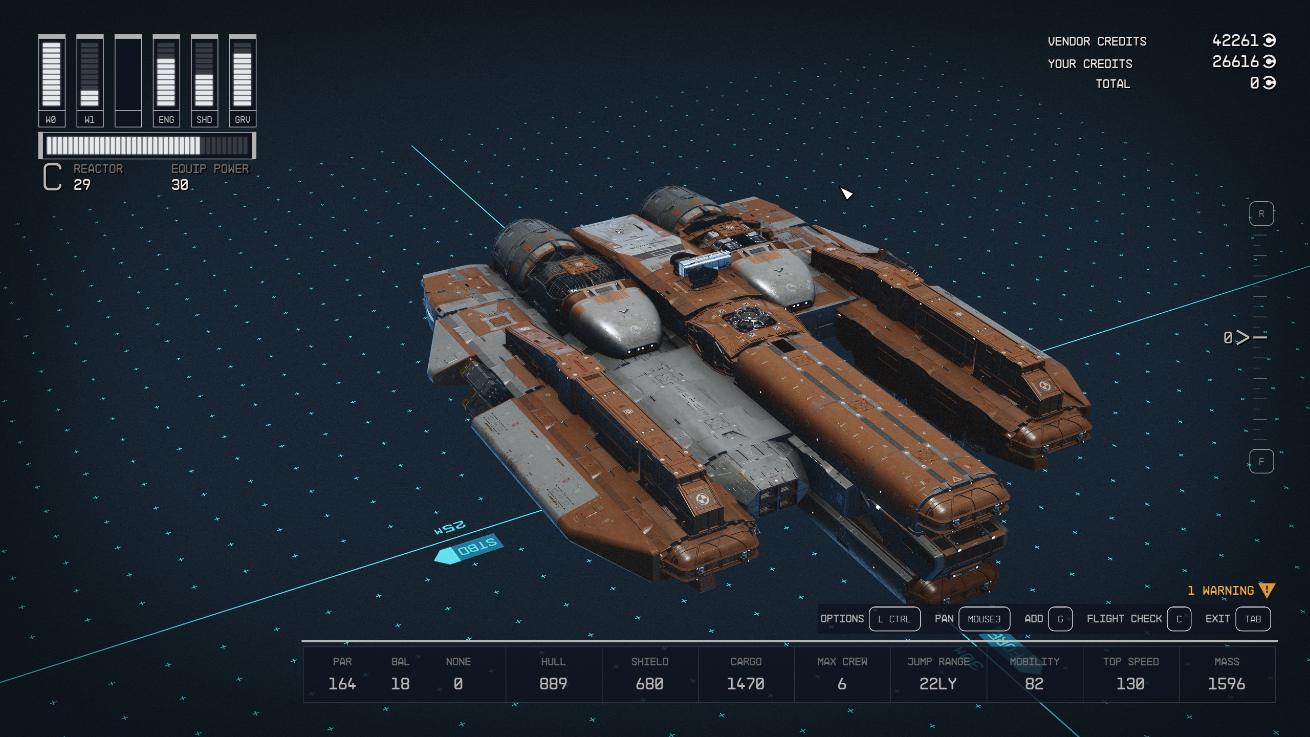 How to build Ebon Hawk for wandering the Settled Systems in Starfield