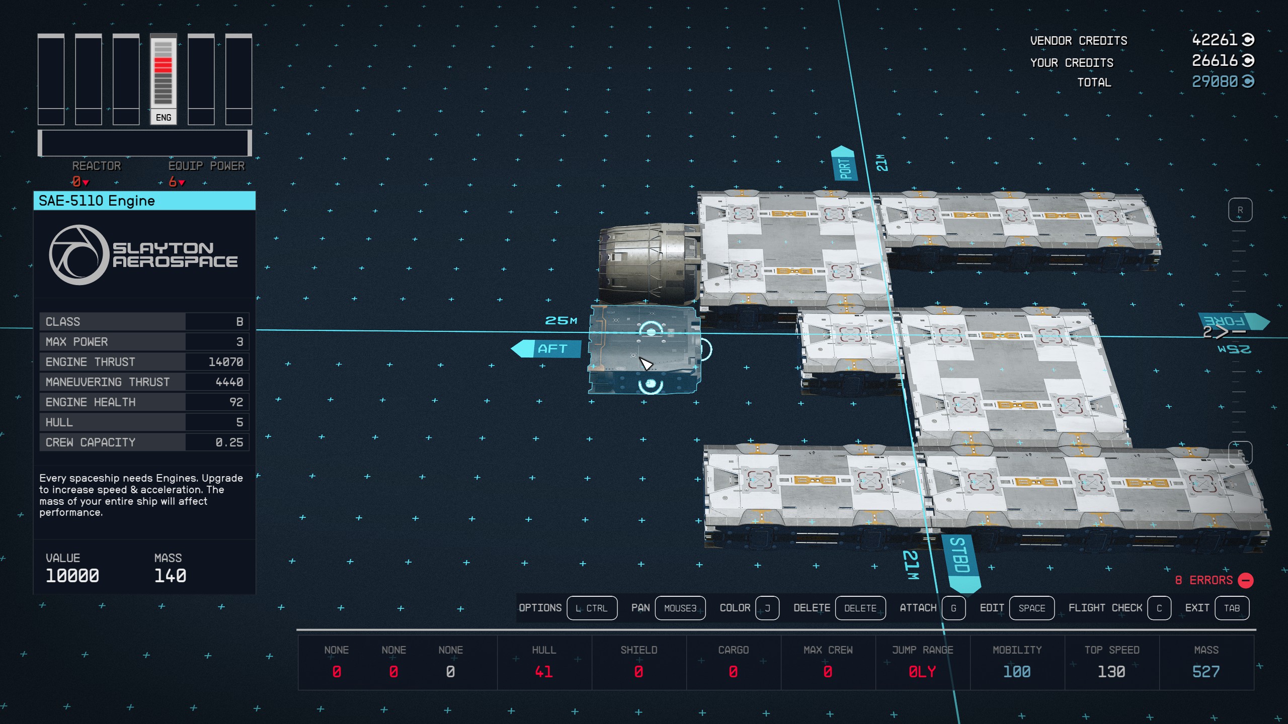 How to build Ebon Hawk for wandering the Settled Systems in Starfield