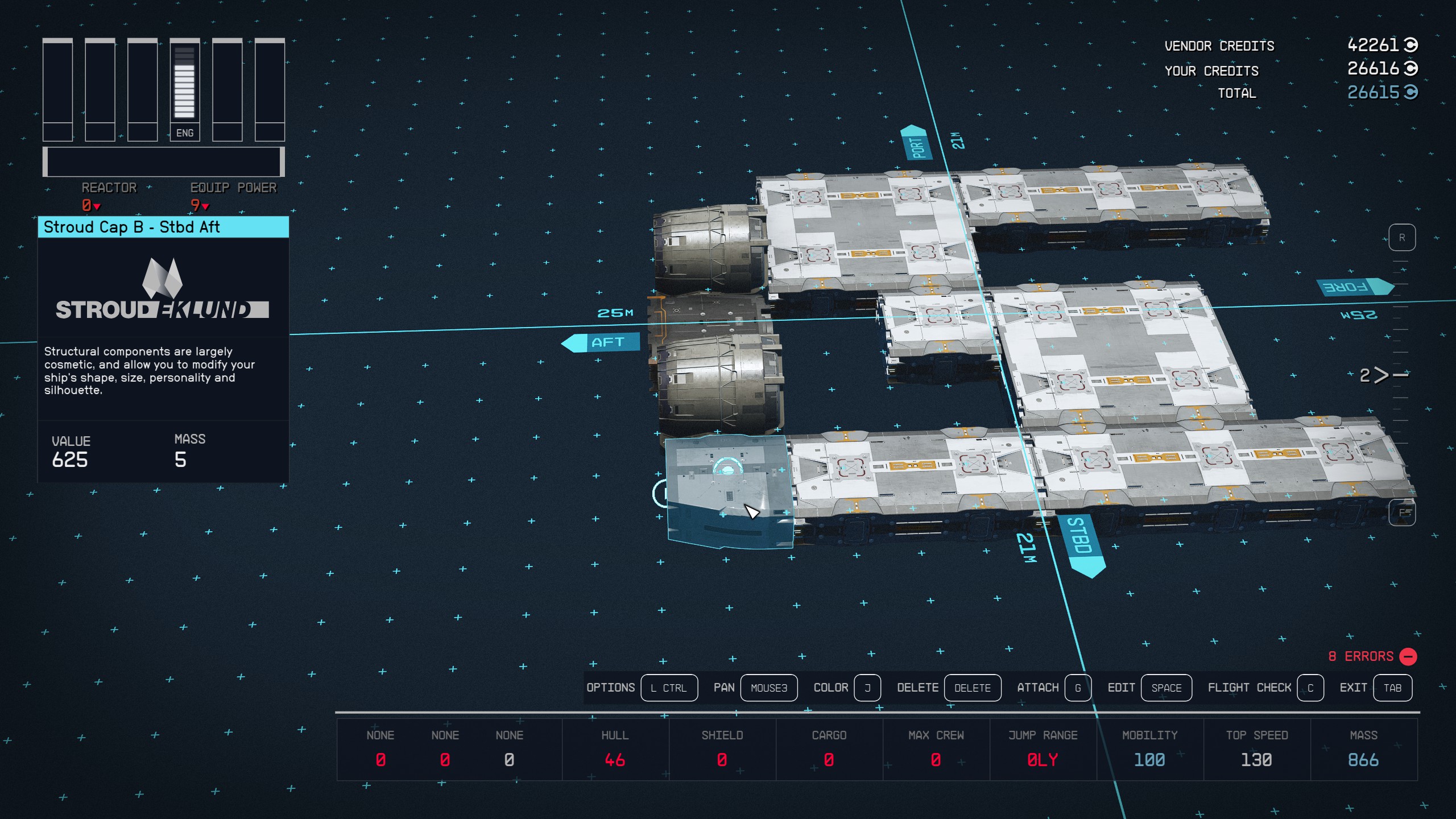 How to build Ebon Hawk for wandering the Settled Systems in Starfield