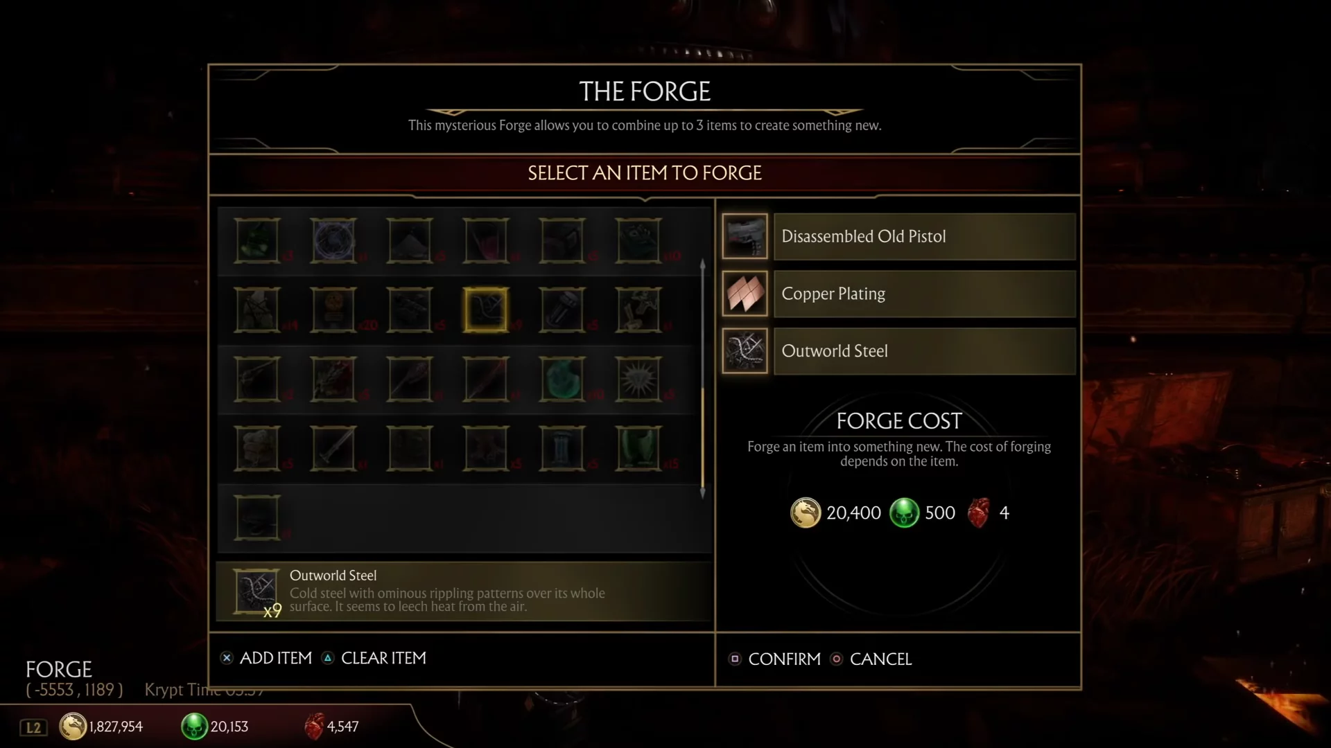 MK11 Forge Recipes