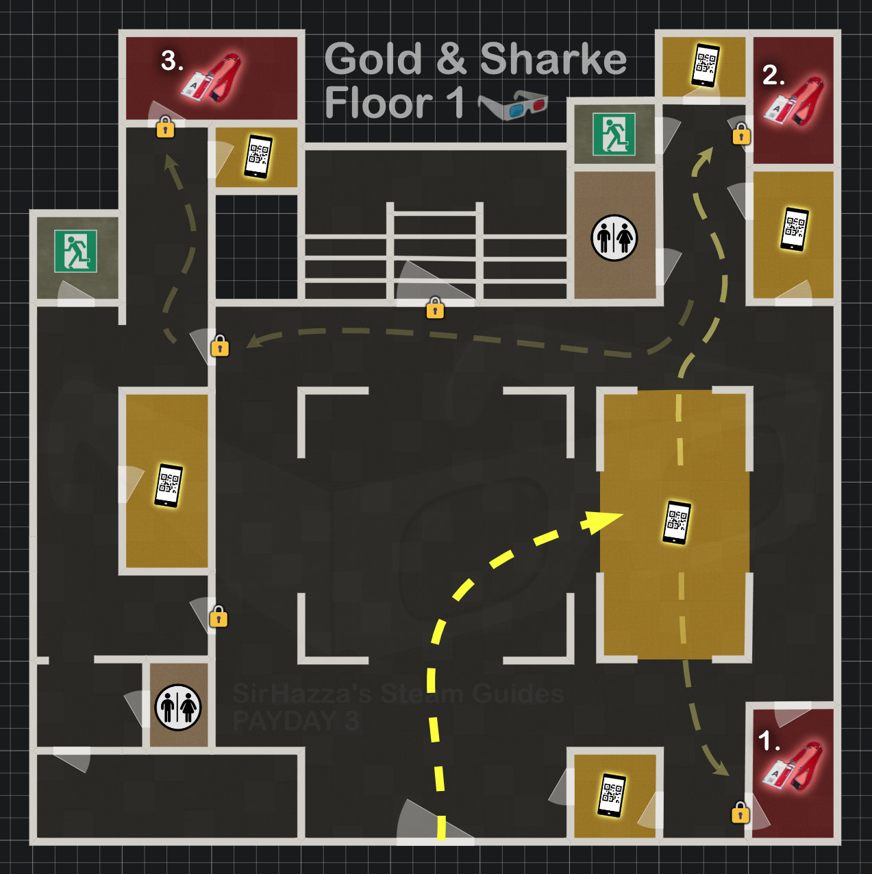 Gold & Sharke - Advanced Guide + Floor Plan [PAYDAY 3]