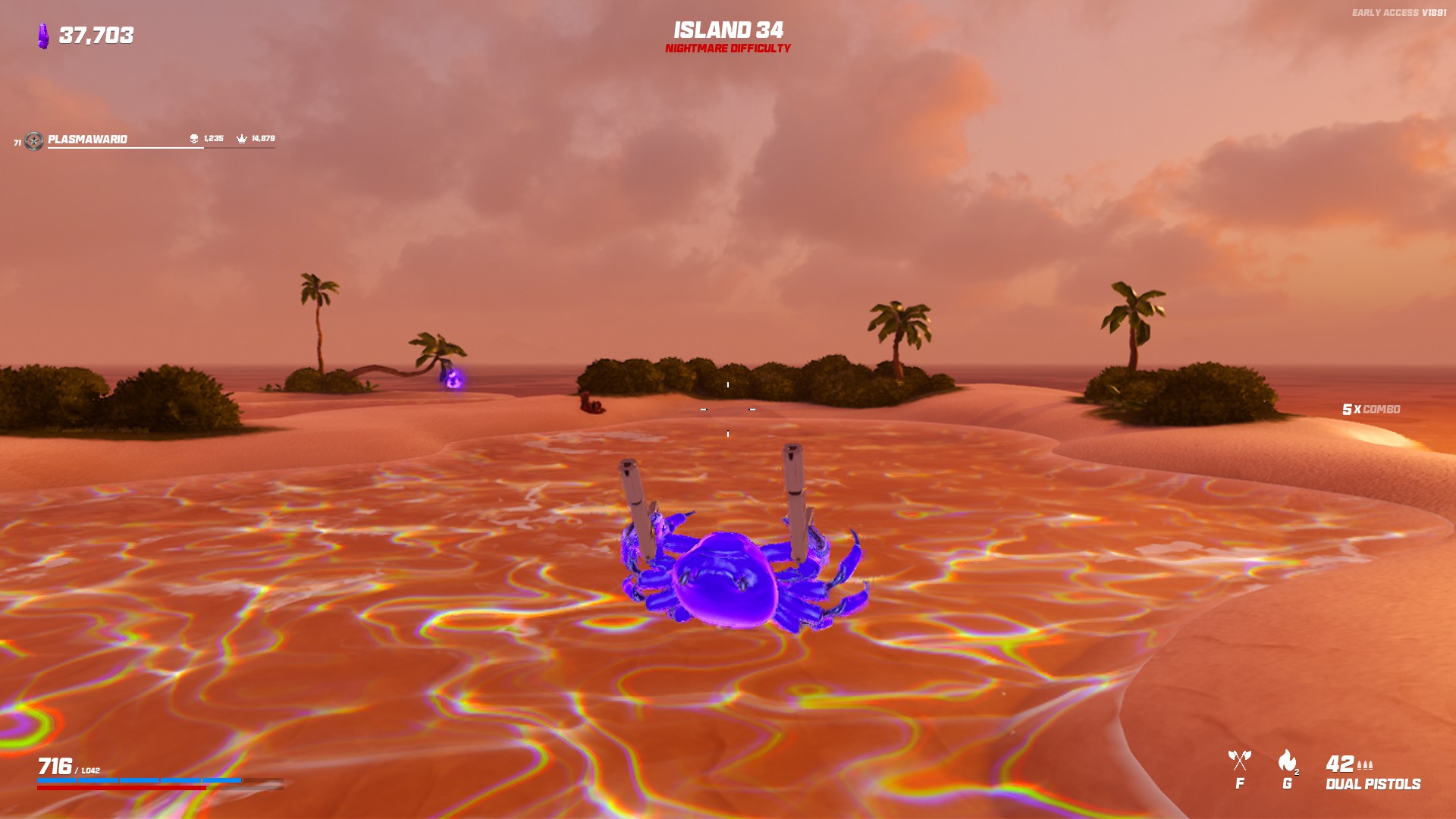 Getting to the secret island in Crab Champions @Crab Champions #crabch