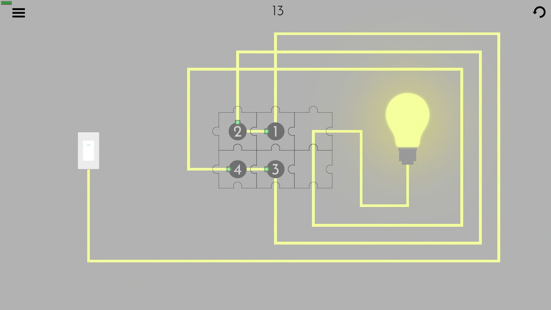 Turn on the light - Jigsaw Picture Walkthrough