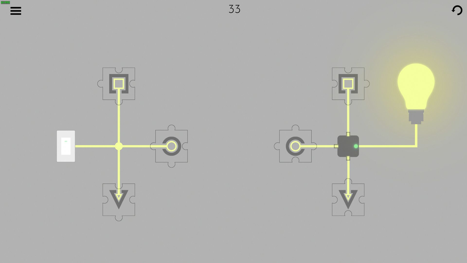 Turn on the light - Jigsaw Picture Walkthrough